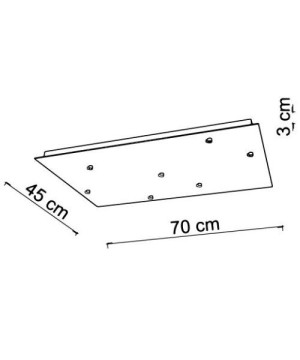 SIKREA BASE/7RE Rosone 7 punti luce per Sospensioni con portalampade a 220v