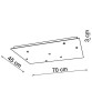 SIKREA BASE/7RE Rosone 7 punti luce per Sospensioni con portalampade a 220v