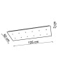 SIKREA BASE/12RE Rosone 12 punti luce per Sospensioni con portalampade a 220v