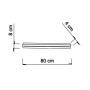 SIKREA BASE/80RE 80cm linear system for suspensions with 220v lamp holders
