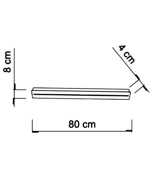 SIKREA BASE/80RE Sistema lineare 80cm per Sospensioni con portalampade a 220v