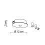 SIKREA BASE/2R Radial base for suspensions with 220v lamp holders