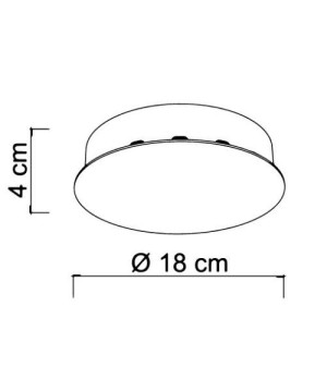 SIKREA BASE/3-12R Customizable base for suspensions with 220v lamp holders