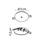 SIKREA BASE/1INC Recessed base for pendants with 220v lamp holders