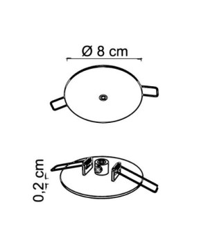 SIKREA BASE/1INC Recessed base for pendants with 220v lamp holders