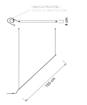 SIKREA MULTI/P Suspended floor base for pendant lamps with 220V lamp holder