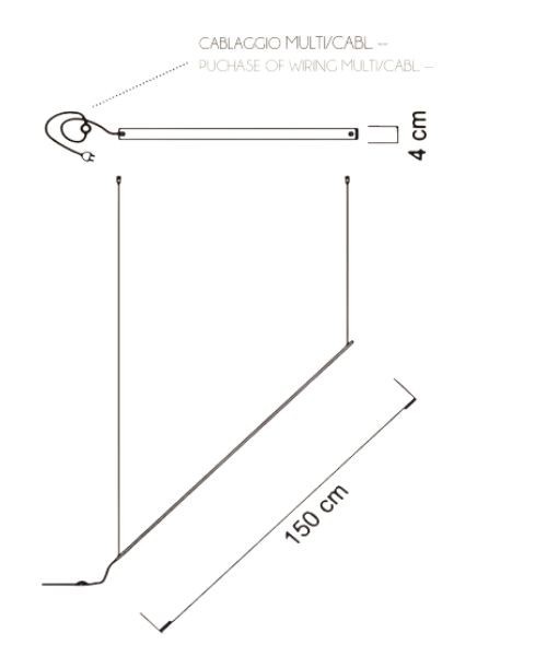 SIKREA MULTI/P Base da terra Sospesa per Sospensioni con portalampade a 220v
