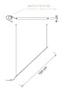 SIKREA MULTI/P Suspended floor base for pendant lamps with 220V lamp holder