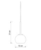 SIKREA EMY/MINI Glass and metal single pendant lamp diameter 10cm