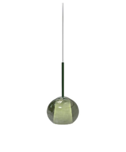 SIKREA EMY/MINI Lampada a sospensione singola in vetro e metallo diametro 10cm