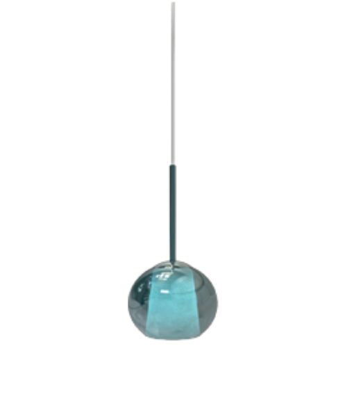 SIKREA EMY/MINI Lampada a sospensione singola in vetro e metallo diametro 10cm