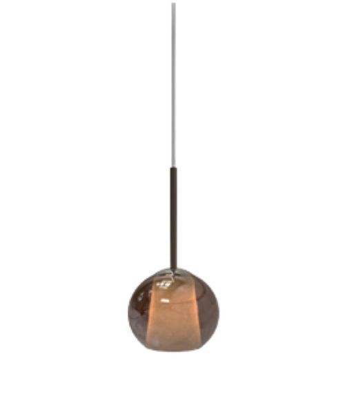 SIKREA EMY/MINI Lampada a sospensione singola in vetro e metallo diametro 10cm
