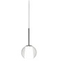 SIKREA EMY/MINI Lampada a sospensione singola in vetro e metallo diametro 10cm