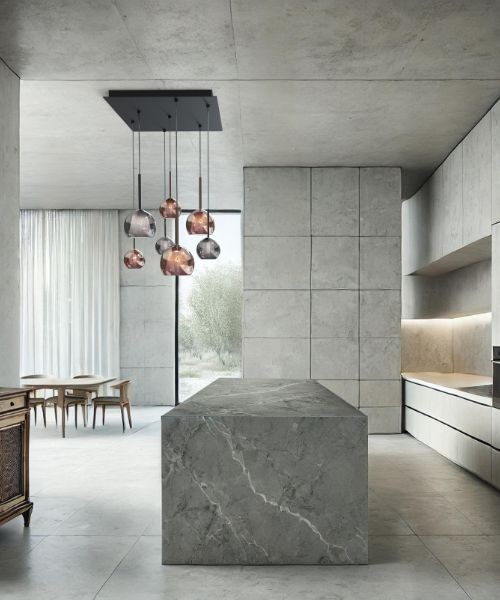 SIKREA EMY Glass and metal single pendant lamp diameter 14cm