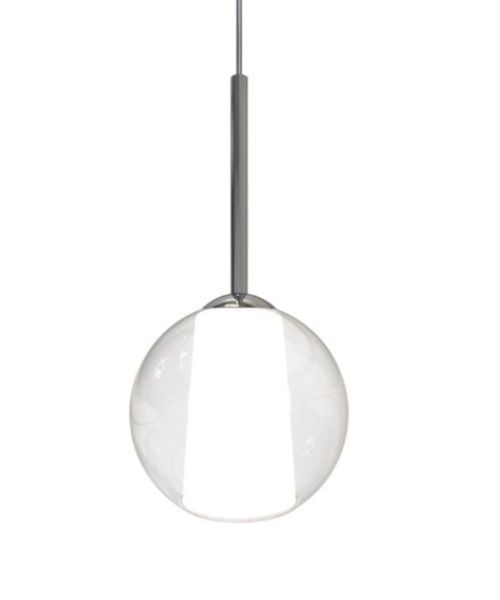 SIKREA EMY/M Lampada a sospensione singola in vetro e metallo diametro 20cm