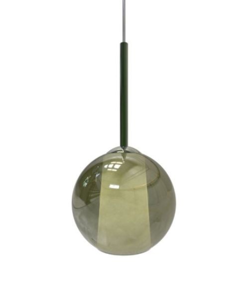 SIKREA EMY/G Lampada a sospensione singola in vetro e metallo diametro 25cm