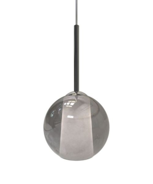 SIKREA EMY/G Lampada a sospensione singola in vetro e metallo diametro 25cm
