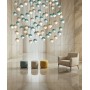 SIKREA EVA/18  Glass and brass Single pendant lamp diameter 18cm