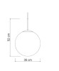 SIKREA EVA/35 Lampada a sospensione singola in vetro e ottone diametro 35cm