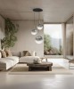 SIKREA EVA/35  Glass and brass Single pendant lamp diameter 35cm
