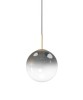 SIKREA EVA/45 Lampada a sospensione singola  in vetro e ottone diametro 45cm
