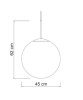 SIKREA EVA/45 Glass and brass Single pendant lamp diameter 45cm