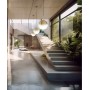 SIKREA EVA/45 Glass and brass Single pendant lamp diameter 45cm