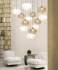 SIKREA FENICE Glass and Metal Single Pendant Lamp 3 Colors