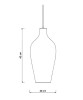 SIKREA IBIS Glass and Metal Single Pendant Lamp 3 Colors