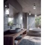 SIKREA ICONIC/P Glass and metal single pendant lamp 4 colors