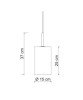 SIKREA ICONIC/P Glass and metal single pendant lamp 4 colors