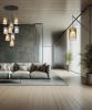 SIKREA ICONIC/G Lampada a sospensione singola in vetro e metallo 4 colori