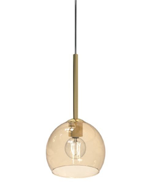 SIKREA INFINITY Lampada a sospensione singola in vetro e metallo diametro 14cm