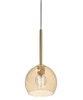 SIKREA INFINITY Lampada a sospensione singola in vetro e metallo diametro 14cm