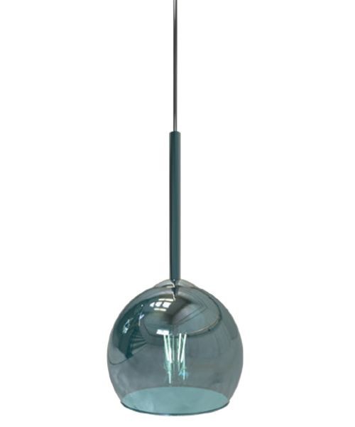 SIKREA INFINITY Lampada a sospensione singola in vetro e metallo diametro 14cm