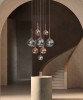 SIKREA INFINITY/M Lampada a sospensione singola in vetro e metallo diametro 20cm