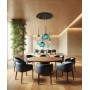 SIKREA INFINITY/G Glass and metal single pendant lamp diameter 25cm
