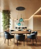 SIKREA INFINITY/G Glass and metal single pendant lamp diameter 25cm