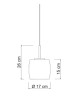 SIKREA MIRO'/S1 Lampada a sospensione singola in vetro e metallo 3 colori