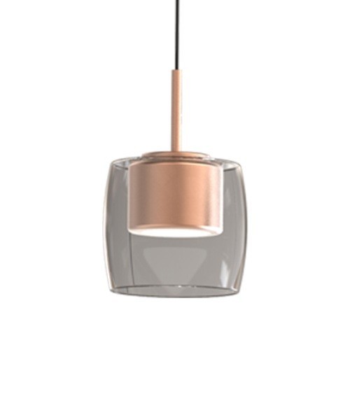 SIKREA MIRO'/S1 Lampada a sospensione singola in vetro e metallo 3 colori