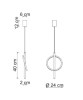 SIKREA LIAM/S1 Single LED Metal Pendant Light 2 Colors