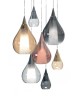 SIKREA SOSPESI/GU10 Single pendant lamp in glass and metal 4 colors