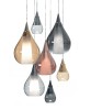 SIKREA SOSPESI/E27M Single pendant lamp in glass and metal 4 colors