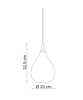 SIKREA SOSPESI/E27M Lampada a sospensione singola in vetro e metallo 4 colori