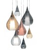 SIKREA SOSPESI/E27G Single pendant lamp in glass and metal 4 colors