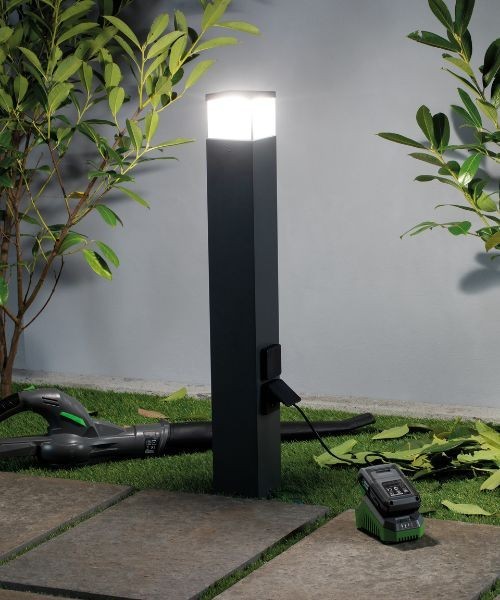 SOVIL DIAMOND 98206 Outdoor LED 3000K High bollard with sockets