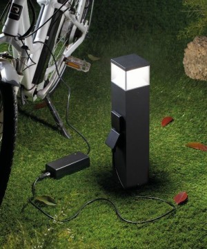 SOVIL DIAMOND 98204 Paletto basso con prese per Esterno a LED 3000K