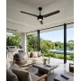 ITALEXPORT Black Libellula 5702 LED Ceiling Fan with 3 Blades, 127cm Diameter