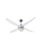 ITALEXPORT Lucciola Ventilatore da Soffitto LED 4 Pale D.127cm 4 Colori