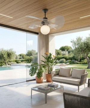 Italexport Soffio Eco Ventilatore da Soffitto 4 Pale Con Luce 2 Colori